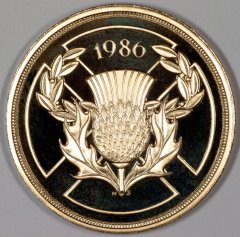 Scottish Thistle on 2 Coin