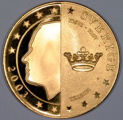 Obverse of New Swedish Pattern 5 Coin