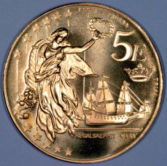 Reverse of New Swedish Pattern 5 Coin