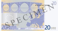 Back of 20 Euro Banknote