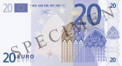 Front of 20 Euro Banknote