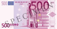 Front of 500 Euro Banknote